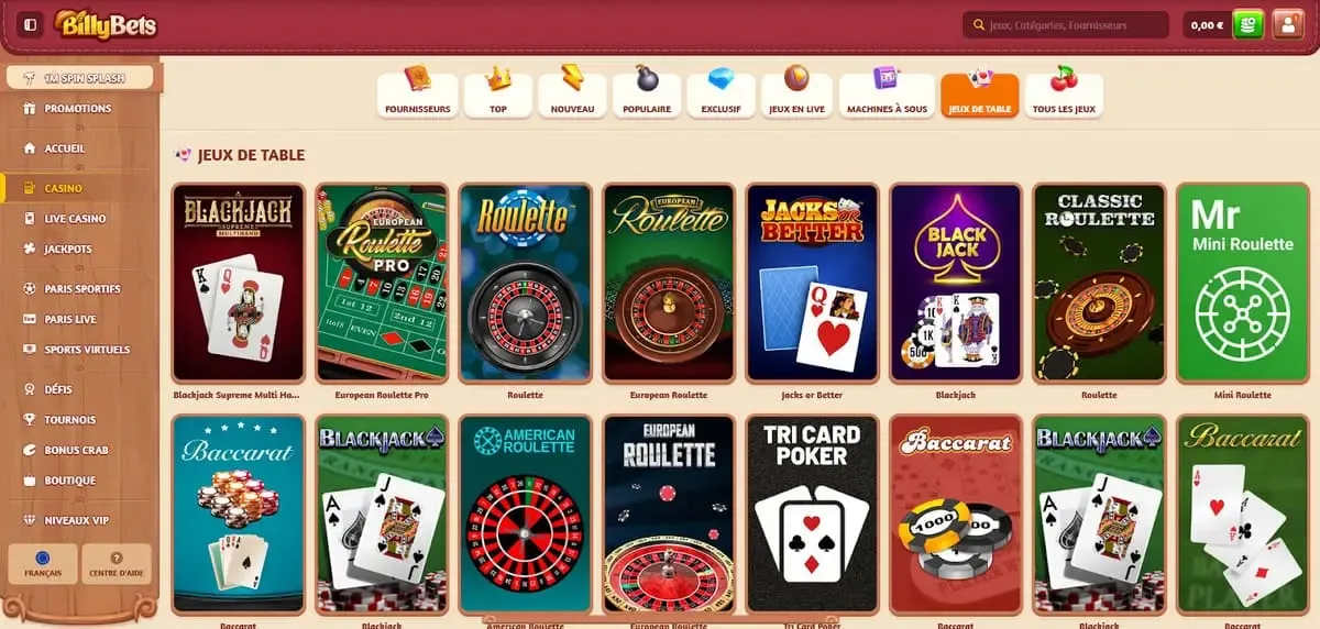 BillyBets Casinò
